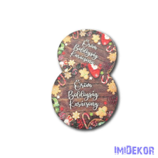  Kerek karácsonyi 7cm 5db/csomag - Öröm, boldogság, karácsony dekorációs kellék
