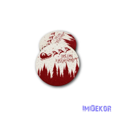  Kerek karácsonyi 7cm 5db/csomag - Szánhúzó fehér dekorációs kellék