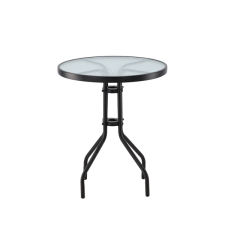  Kerek kerti asztal – 60 x 60 x 70 cm – Fekete kerti bútor