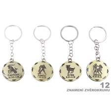 Kerek kulcstartó csillagjeggyel kulcstartó