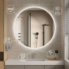 kerek LED tükör 80cm, 1840 lm, 3 világos szín fűtési funkcióval fürdőszoba bútor