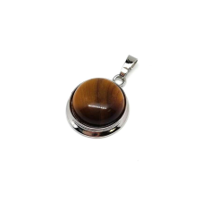  Kerek medál fém tigrisszem 2cm medál