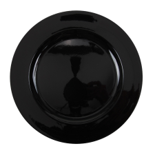  Kerek tányér műanyag fekete D28cm dekorációs kellék