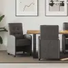  Kerekes Étkező Székek 2 pcs Fekete 58 x 67 x 97 cm Műbőr