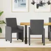  Kerekes Étkező Székek 2 pcs Sötétszürke 57 x 66 x 94 cm