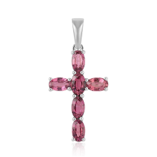  Kereszt Ezüst Medál Cruzeroi Rubellittel, ROS208 medál