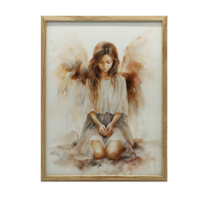 KERET FAL PLAKÁT ANGYAL SPIRITUAL HARMONY TÉRDELŐ 30X40 CM grafika, keretezett kép