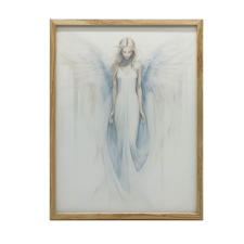  KERET FALI PLAKÁT ANGYAL BLUE 70x100 CM ARANY KERET grafika, keretezett kép