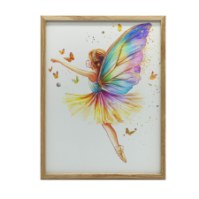 KERET FALI PLAKÁT BALLERINA TÁNCZBAN EGY KIS TÁNCOSNAK 30x40 grafika, keretezett kép