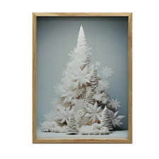 KERET FALI PLAKÁT BARNA KARÁCSONYI ELEGANCE 30X40CM grafika, keretezett kép