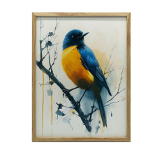 KERET FALI PLAKÁT BIRD MOMENT ARANY KERET 50x70 CM grafika, keretezett kép