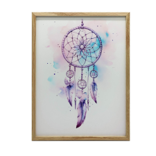 KERET FALI PLAKÁT DREAMCATCHER 50x70 CM FEKETE ALUMÍNIUM grafika, keretezett kép
