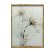 KERET FALI PLAKÁT FEHÉR LILES ARANY PÉGÉVEL 50x70 CM grafika, keretezett kép