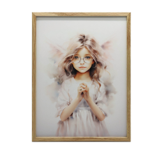 KERET FALI PLAKÁT FEKETE ALUMÍNIUM INNOCENT CHARM 50X70 CM grafika, keretezett kép