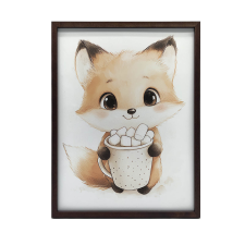  KERET FALI PLAKÁT FOX MELEG CSOKOLÁDÁVAL 60x90 CM grafika, keretezett kép