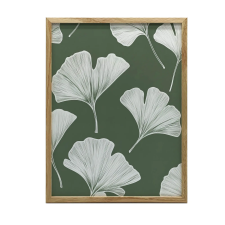  KERET FALI PLAKÁT GINKGO LEAV BILOBA MINIMALIST 50x70 grafika, keretezett kép