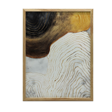 KERET FALI PLAKÁT GOLD ELEGANCE 70x100 CM SÖTÉTBANA grafika, keretezett kép