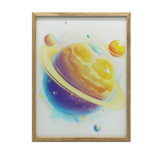 KERET FALI PLAKÁT GOLDEN COSMIC HARMONY 50x70 CM grafika, keretezett kép