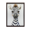  KERET FALI PLAKÁT HAPPY ZEBRA NAPPALIBA 40x50 cm FEKETE
