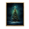  KERET FALI PLAKÁT KARÁCSONYFA AZ ÉJSZAKAI FÉNYBEN 50x70 CM