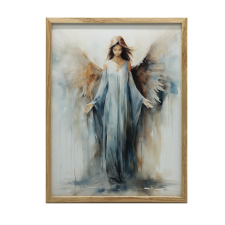KERET FALI PLAKÁT KÉK ANGYAL SPIRITUAL CHARM 50x70 CM grafika, keretezett kép