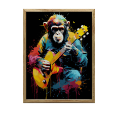 KERET FALI PLAKÁT MAJOM GItárral MODERN ART 30x40 CM grafika, keretezett kép