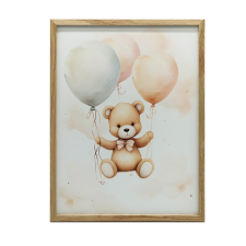  KERET FALI PLAKÁT MEDVE LÉFI UTÁN GYERMEKEKNEK 70x100 grafika, keretezett kép