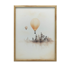  KERET FALI PLAKÁT MESÉREPÜLÉS TÁJ 50x70 CM SÖTÉTBARNA grafika, keretezett kép