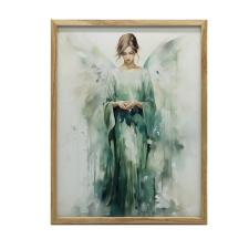  KERET FALI PLAKÁT MYSTICAL BEAUTY GREEN GLOW 30X40 CM grafika, keretezett kép