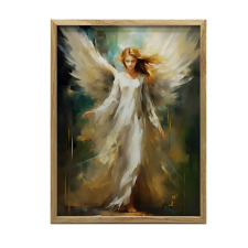 KERET FALI PLAKÁT ŐRANGYAL EMERALD HELYBEN 40x50 CM grafika, keretezett kép