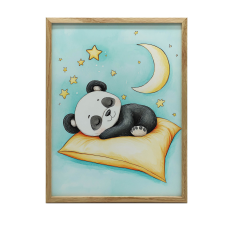 KERET FALI PLAKÁT PANDA CUTE DREAM NARANCS PÁRNA 30X40 CM grafika, keretezett kép