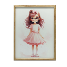 KERET FALI PLAKÁT PINK JOY 50x70 CM MATT PAPÍR grafika, keretezett kép
