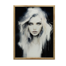  KERET FALI PLAKÁT PUHA BÁBUS PORTRÉ 50x70 CM tölgy grafika, keretezett kép