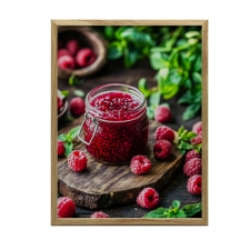 KERET FALI PLAKÁT RASPBERRY DELIGHT 70x100 CM MATT FA grafika, keretezett kép