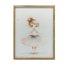 KERET FALI PLAKÁT RÓZSASZÍN BALLERINA TÁNC ELEGANCE 70x100 grafika, keretezett kép