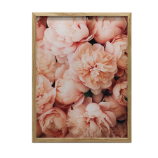 KERET FALI PLAKÁT SOFT BEAUTY FLOWERS 40x50 CM FEKETE grafika, keretezett kép