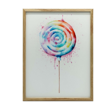 KERET FALI PLAKÁT SZIVÁRVÁNY GYERMEKEKNEK 30x40 CM grafika, keretezett kép