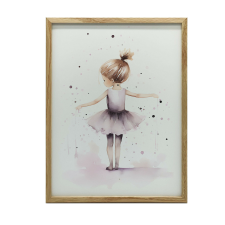 KERET FALI PLAKÁT TÁNC BALLERINA PINK MAGIC 70x100 grafika, keretezett kép