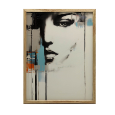 KERET FALI PLAKÁT VÁROSI NŐI ABSTRACT 40x50 CM grafika, keretezett kép