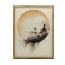 KERET FALI PLAKÁT ZEN CIRCLE GOLD ALUMÍNIUM 50x70 CM grafika, keretezett kép