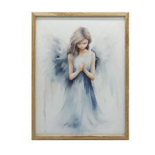 KERET NÉLKÜLI KÉK SZÁRNYAK FALI PLAKÁTDALMÁJA 50x70 CM grafika, keretezett kép