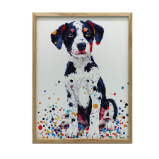  KERET NÉLKÜLI mozaik fali plakátkutya 30x40 CM MATTE grafika, keretezett kép