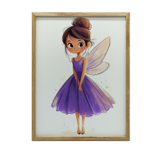 KERETES FALI PLAKÁT LOVELY FAIRY 70x100 CM FEKETE KERETES MATT PAPÍR grafika, keretezett kép