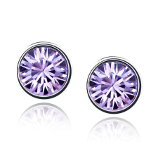 Keretes kristály fülbevaló-halvány lila- Swarovski kristályos fülbevaló