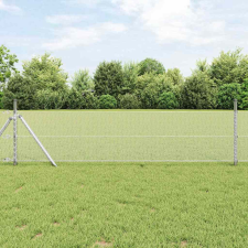  Kerítés oszlopokkal Ezüst 0.4 x 100 m PVC-bevonatos acél építőanyag