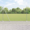  Kerítés oszlopokkal Ezüst 1.5 x 25 m PVC-bevonatos acél