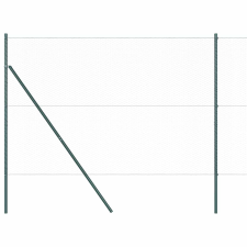  Kerítés oszlopokkal Szürke 1.6 x 100 m PVC-bevonatos acél építőanyag