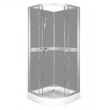 Kerra Classic 80x80 cm Grey hátfalas zuhanykabin zuhanytálcával kád, zuhanykabin