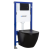 Kerra Delos Black Duofix Delta B falba építhető WC tartály szett