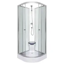 Kerra Evora White 90 hátfalas zuhanykabin zuhanytálcával kád, zuhanykabin